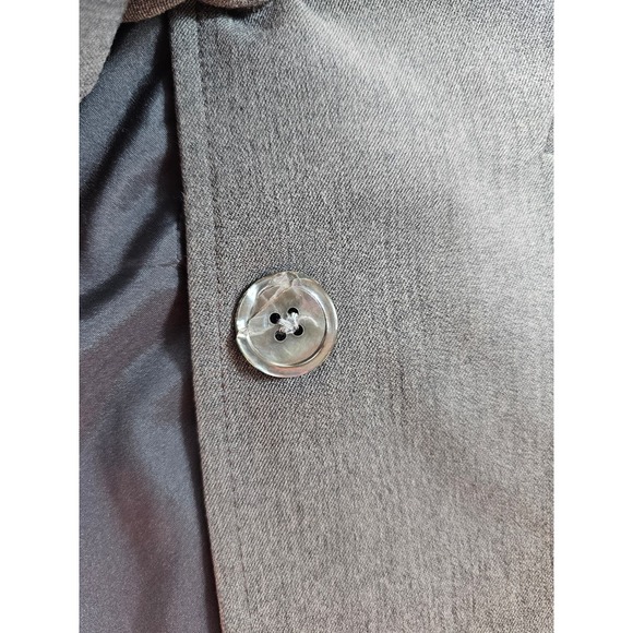 Eddie bauer size 2 grey proffesional 3 button blazer long sleeve office ^ - Picture 6 of 8